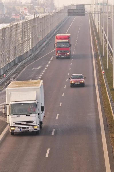 S17 na żużlu w pobliżu Lublin, Polska — Zdjęcie stockowe