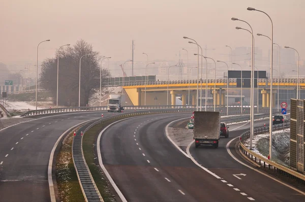 Autostrada S17 vicino a Lublino, Polonia — Foto Stock