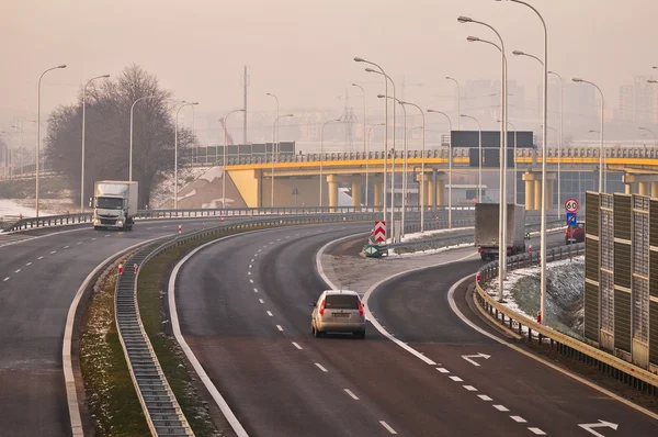 Autostrada S17 vicino a Lublino, Polonia — Foto Stock