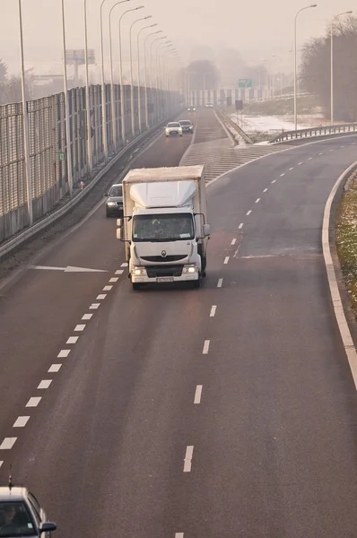 S17 na żużlu w pobliżu Lublin, Polska — Zdjęcie stockowe