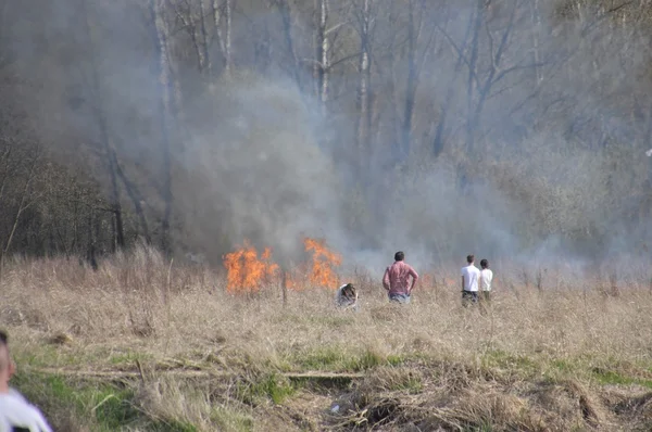 Fuego junto al Vístula — Foto de Stock