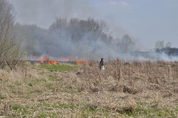 Fuego junto al Vístula — Foto de Stock