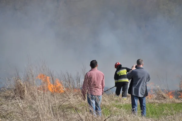 Fuego junto al Vístula — Foto de Stock