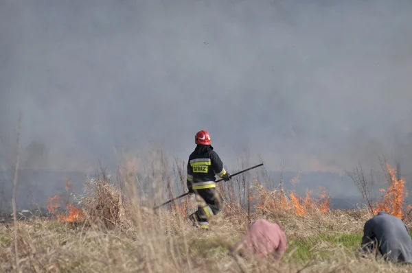 Fuego junto al Vístula — Foto de Stock