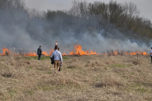 Fuego junto al Vístula — Foto de Stock