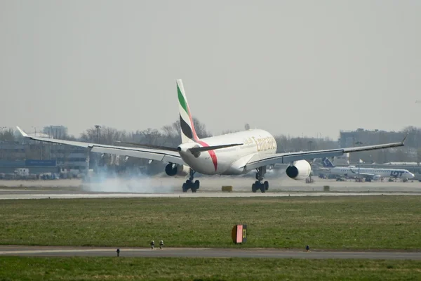 Emirates letadla — Stock fotografie