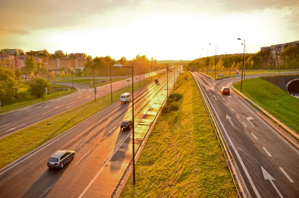 Highway road in the city — Stock Photo, Image