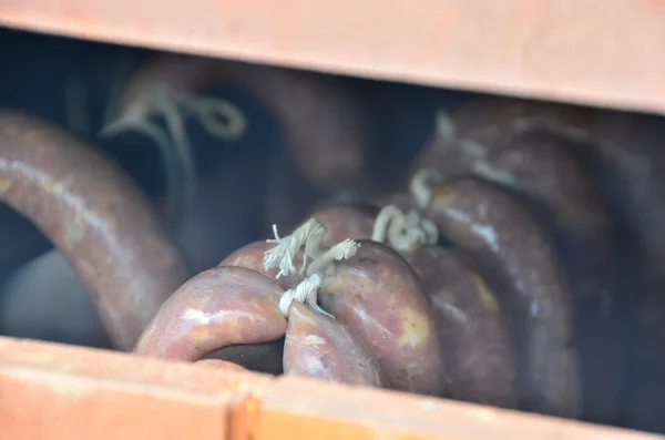 연기나는 고기 — 스톡 사진