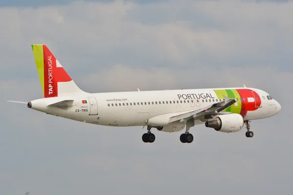 TAP Portugal vliegtuig Stockfoto