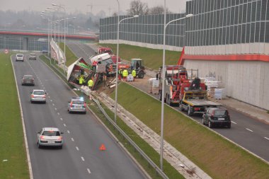 Kamyon kaza görünümü