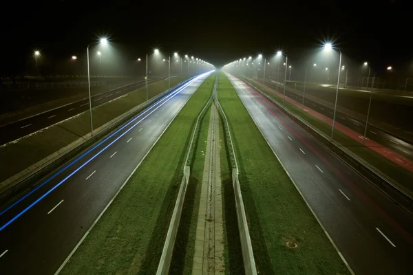 Speedway at night — Stock Photo, Image