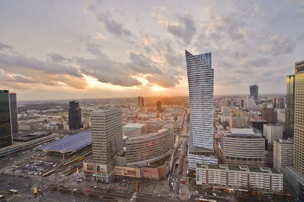 华沙市中心视图 — 图库照片