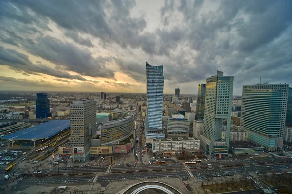 华沙市中心视图 — 图库照片