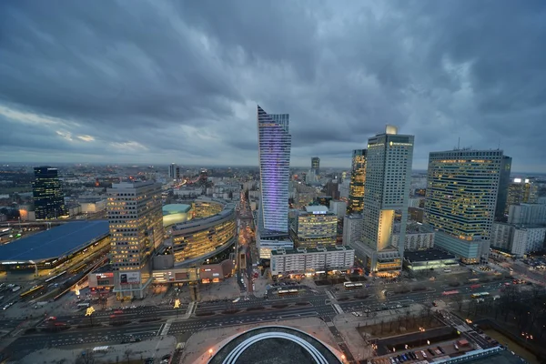 Varşova şehir merkezinin görünümü — Stok fotoğraf