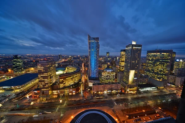Centrum Warszawy widok — Zdjęcie stockowe