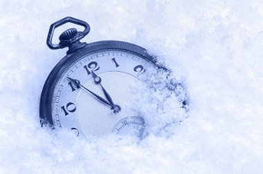 cep saati karda, mutlu yeni yıl tebrik kartı