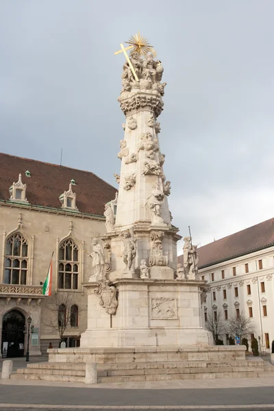 Plague monument near Mattiash cafedral, Budapest, Hungary — Stock Photo, Image