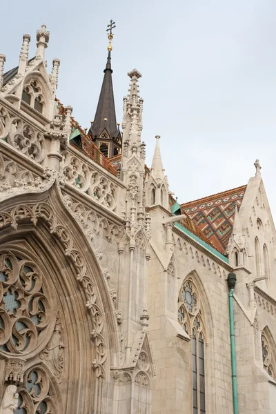 Architecture part of a cathedral of Saint Matiash (Matthias ), — Stock Photo, Image