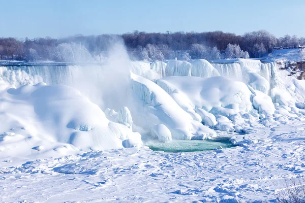 Ice build-up of Niagara Falls, winter of 2015 — Stock Photo, Image