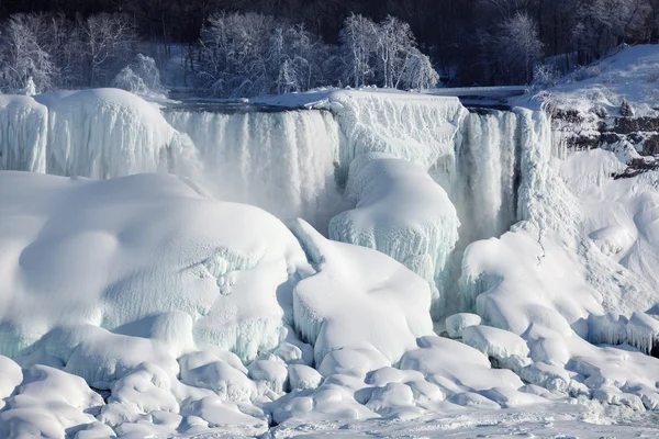 Acumulação de gelo nas Cataratas do Niágara, inverno de 2015 — Fotografia de Stock