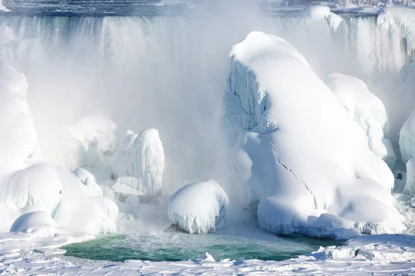 Ice build-up of Niagara Falls, winter of 2015 — Stock Photo, Image