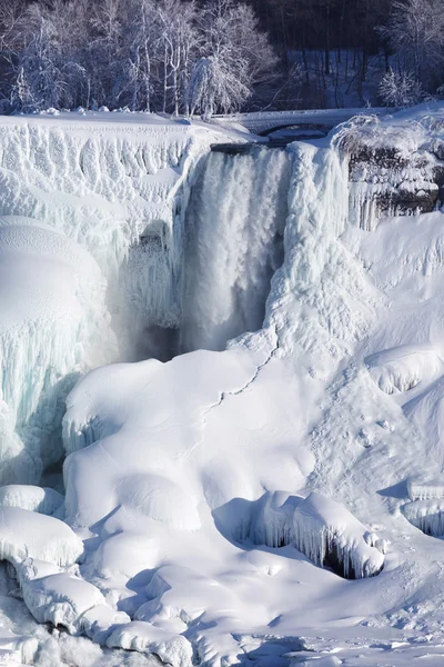 Acumulación de hielo en las Cataratas del Niágara, invierno de 2015 Imágenes de stock libres de derechos
