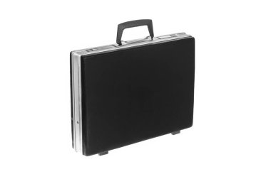 Siyah çanta beyaz arka planda izole edilmiş.