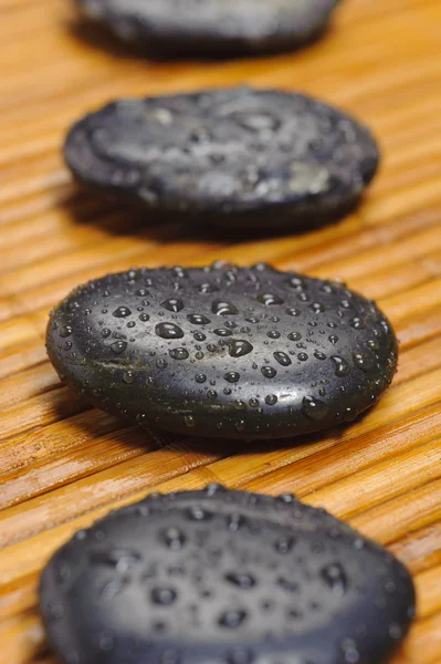 ZEN garden with stones in row — Stock Photo, Image