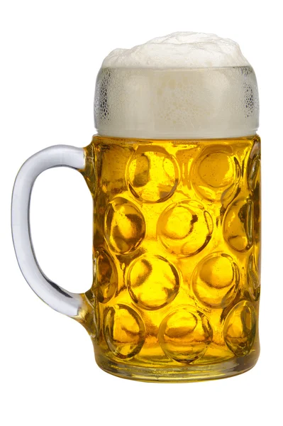 Stora glas lager öl från Bayern — Stockfoto