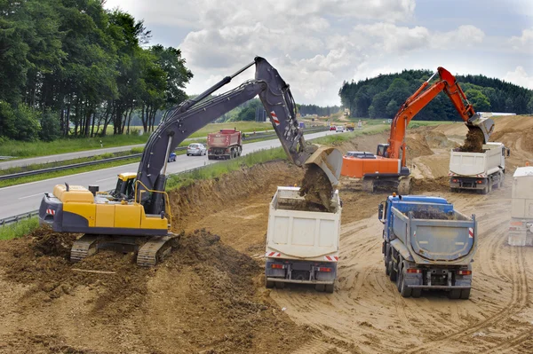 Autopista en construcción en Alemania — Foto de Stock