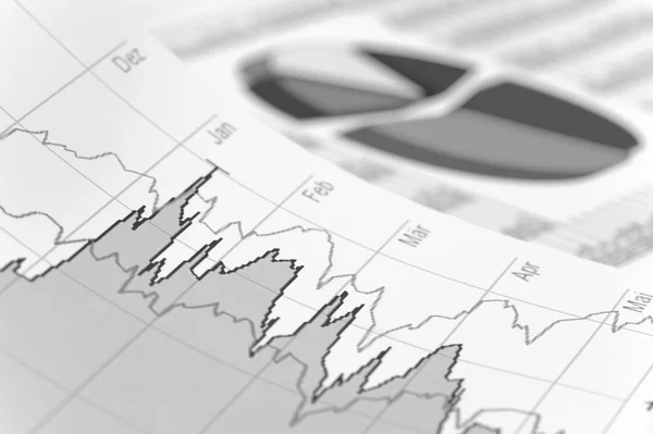 Financiial chart for stock market — Stock Photo, Image