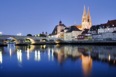 eski şehir Regensburg Panoraması