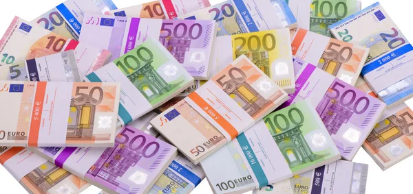 Many Euro banknotes as group — Stock Photo, Image