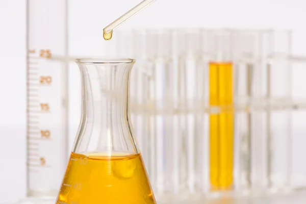 Chemistry laboratory with glassware — Stock Photo, Image