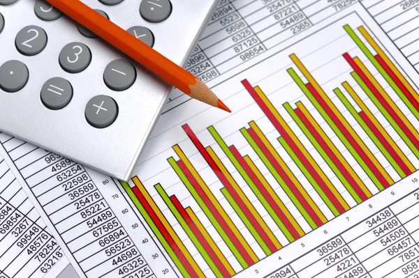 A tőzsdei diagram kiszámítása — Stock Fotó