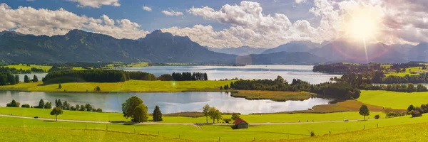 Almanya Bavyera Güzel Panoramik Manzara — Stok fotoğraf