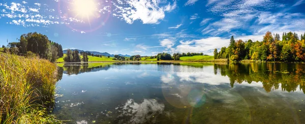 Gyönyörű Panoráma Táj Bajorországban Németországban — Stock Fotó