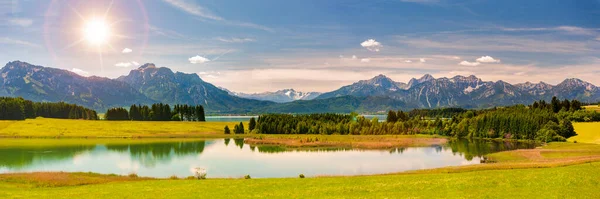 Gyönyörű Panoráma Táj Bajorországban Németországban — Stock Fotó