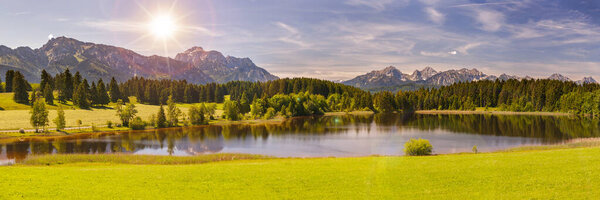 beautiful panoramic landscape in Bavaria, Germany