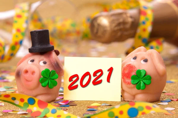 Amuleto Sorte Boa Sorte Ano Novo 2021 — Fotografia de Stock