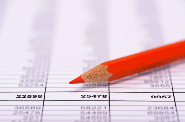 Chart Data Stock Exchange Red Pencil — Stock Photo, Image