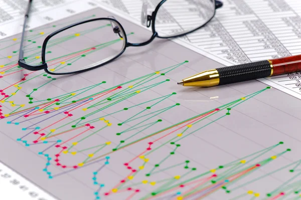 Finance Economy Calculation Chart — Stock Photo, Image