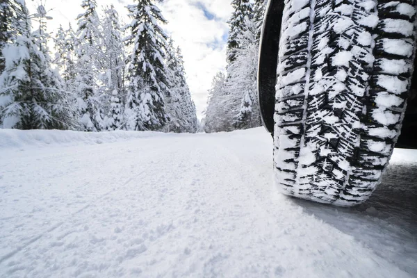 Verkehrsschild Warnt Vor Eis Und Schnee Winter — Stockfoto