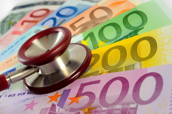 Financiën Economie Met Eurobankbiljetten — Stockfoto