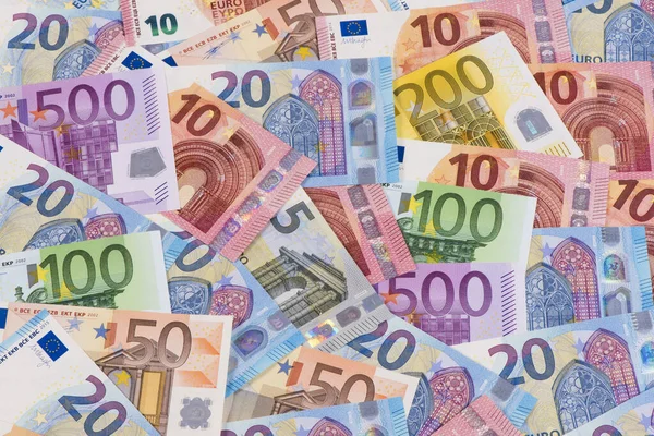 Finanzas Economía Con Billetes Euros — Foto de Stock