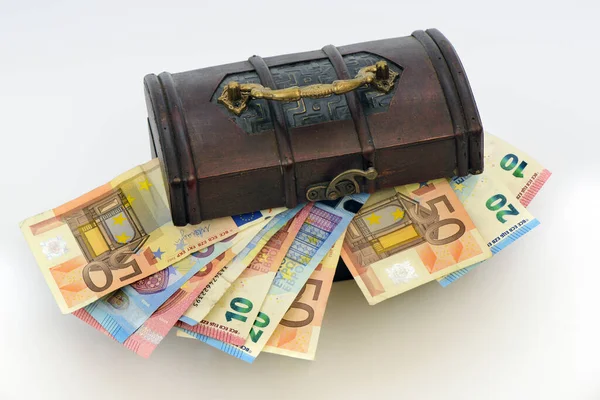 Finanza Economia Con Banconote Euro — Foto Stock