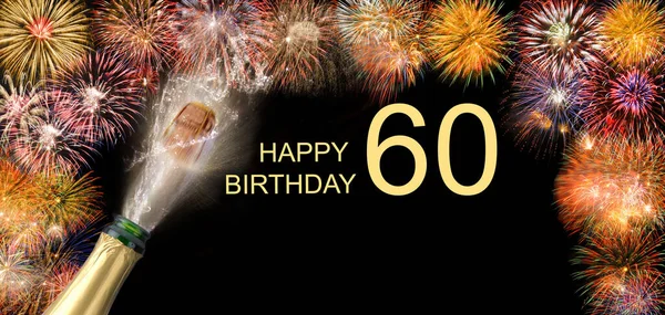 Congratulações Felizes 60O Aniversário — Fotografia de Stock