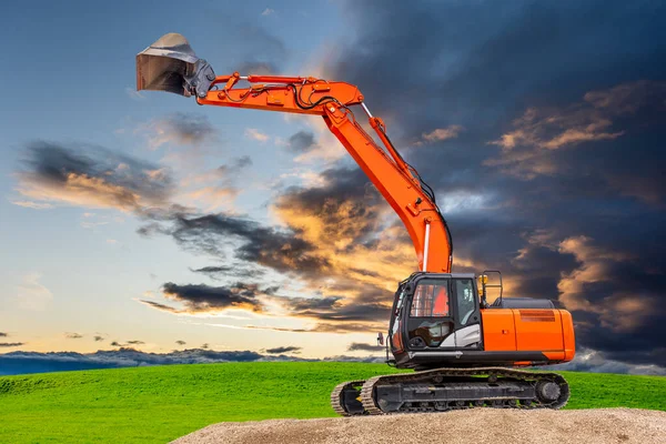 建設現場での掘削機 — ストック写真
