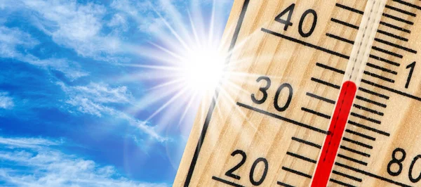 Värme Sommaren Med Hög Temperatur Och Brist Vatten — Stockfoto