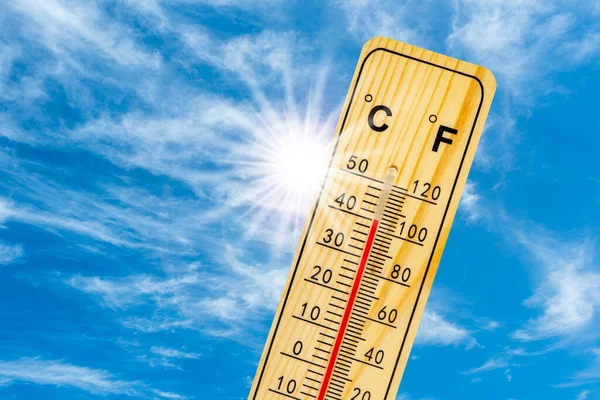 Calor Verão Com Alta Temperatura Falta Água — Fotografia de Stock